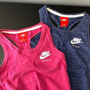 Nike Girls racerback tank tops. Size Girls XS